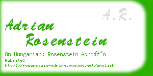 adrian rosenstein business card